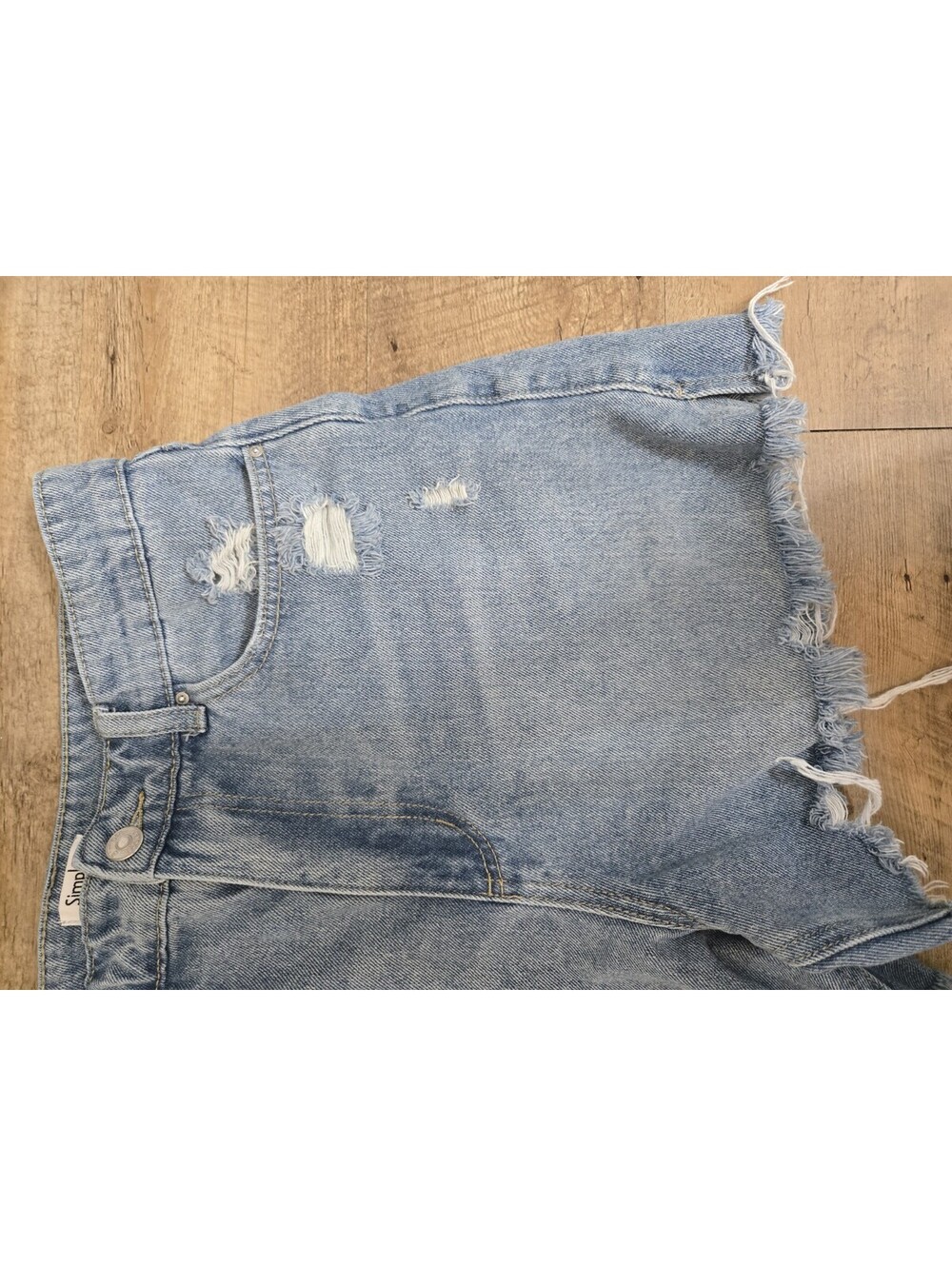 Simple Society Distressed High-Waisted Denim Jean Shorts - Size 9/29 - Picture 2 of 15
